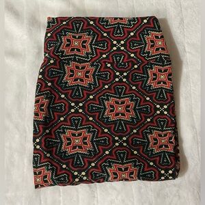 LuLaRoe Black and Red Geometric Pencil Skirt